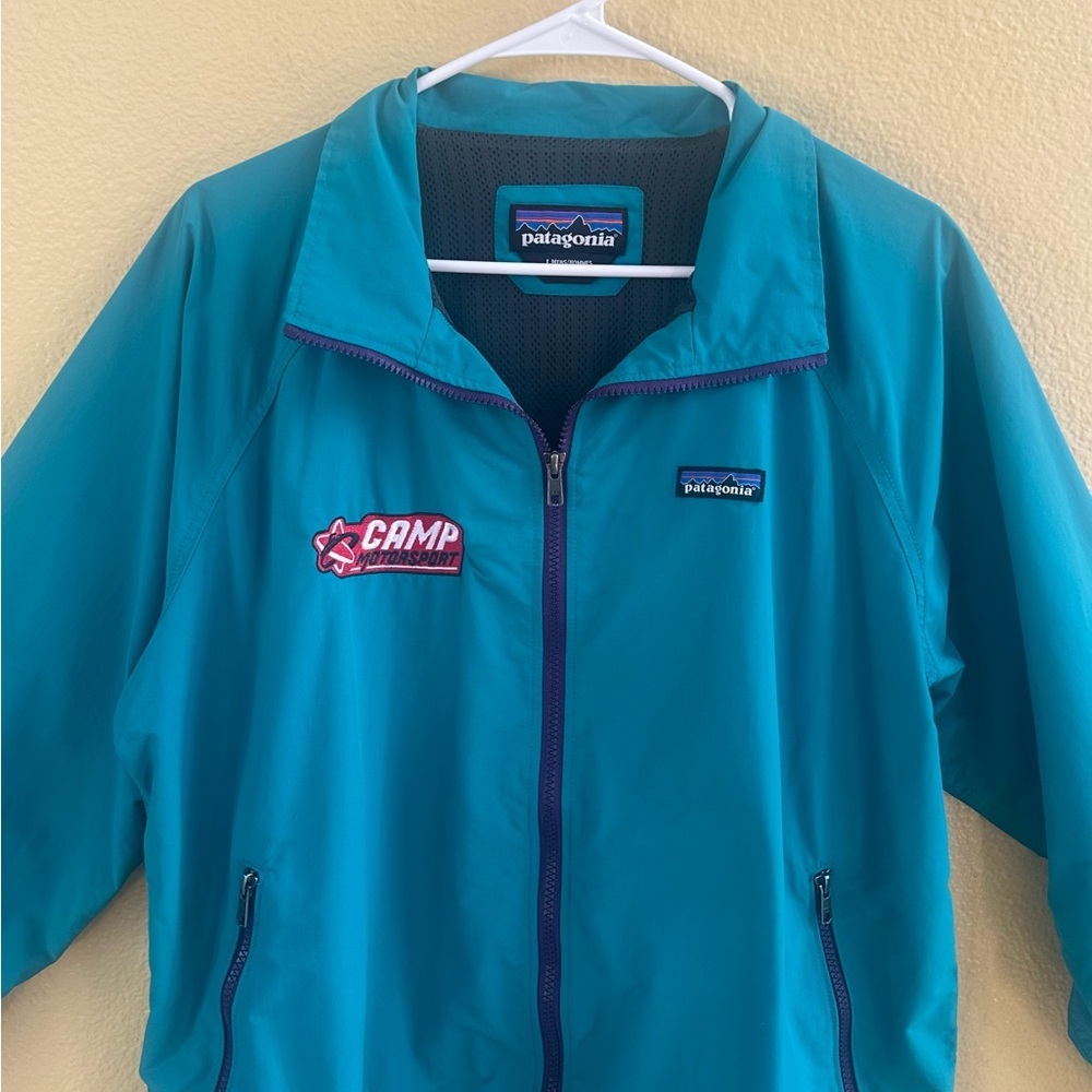 Patagonia Rare Teal “Baggies” Retro Look Windbreaker Jacket Large EUC! - Picture 3 of 13